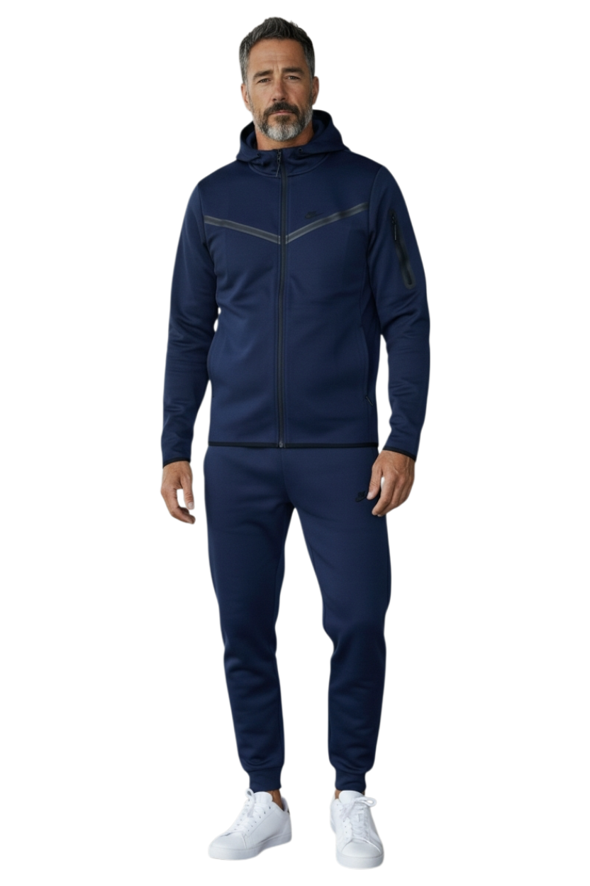 Nike Tech Adult Navy with Black Nike Logo Tracksuit Set