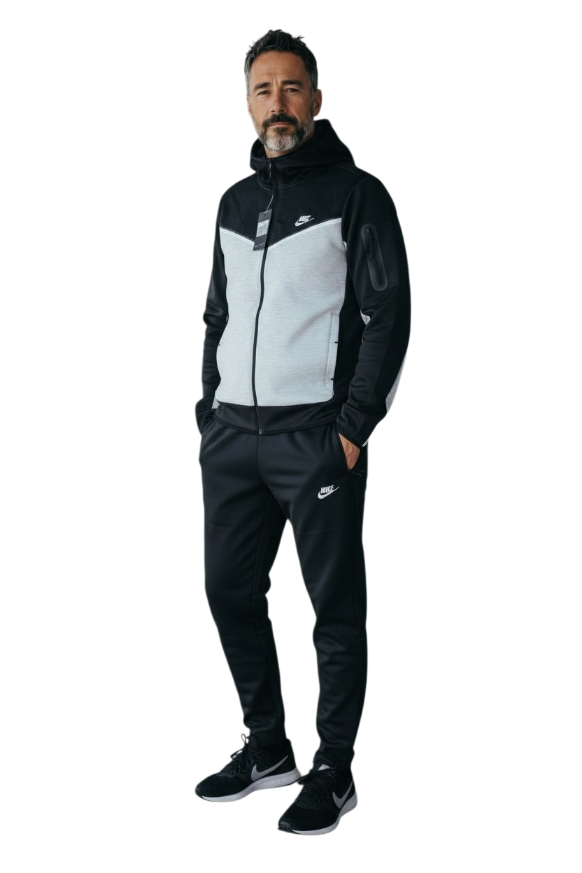 Nike Tech Adult Black Grey Matching Tracksuit Set